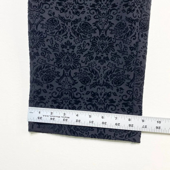 NWT Charter Club Cambridge Slim Leg Waist Smoothing Flocked Floral Pants 22W - Picture 10 of 12